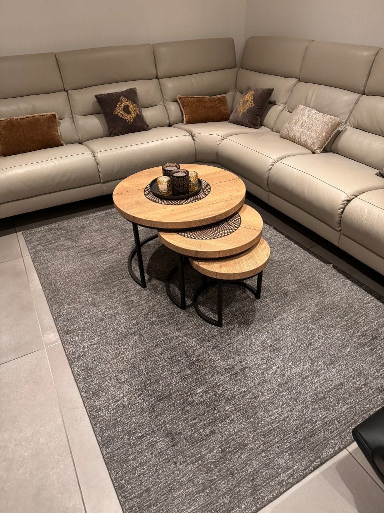 Salon cuir, Maison & Meubles, Canapés | Salons, Angle salon en cuir beige très bon état à vendre., Moins de 75 cm, Quatre personnes ou plus