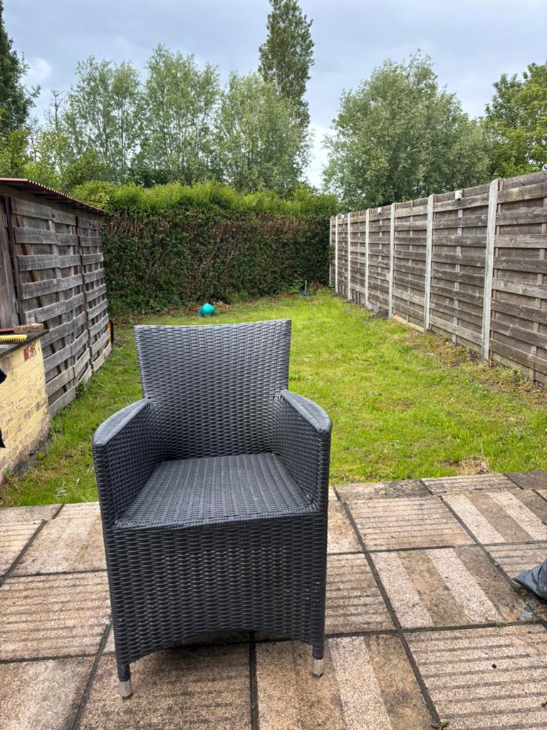 5 tuinstoelen te koop, Ophalen, Gebruikt