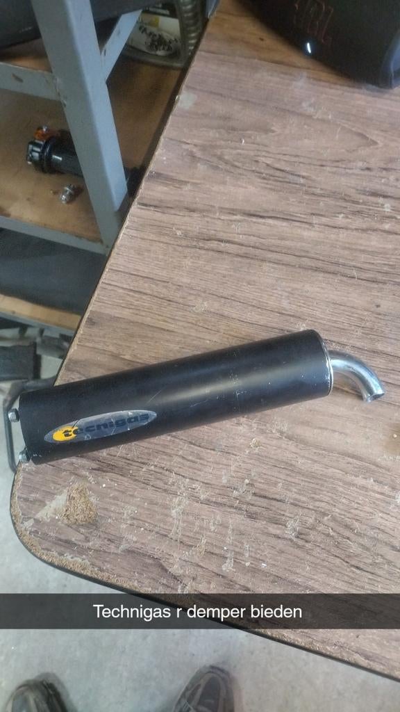 Technigas krul uitlaat demper, Fietsen en Brommers, Ophalen, Zo goed als nieuw, Uitlaat