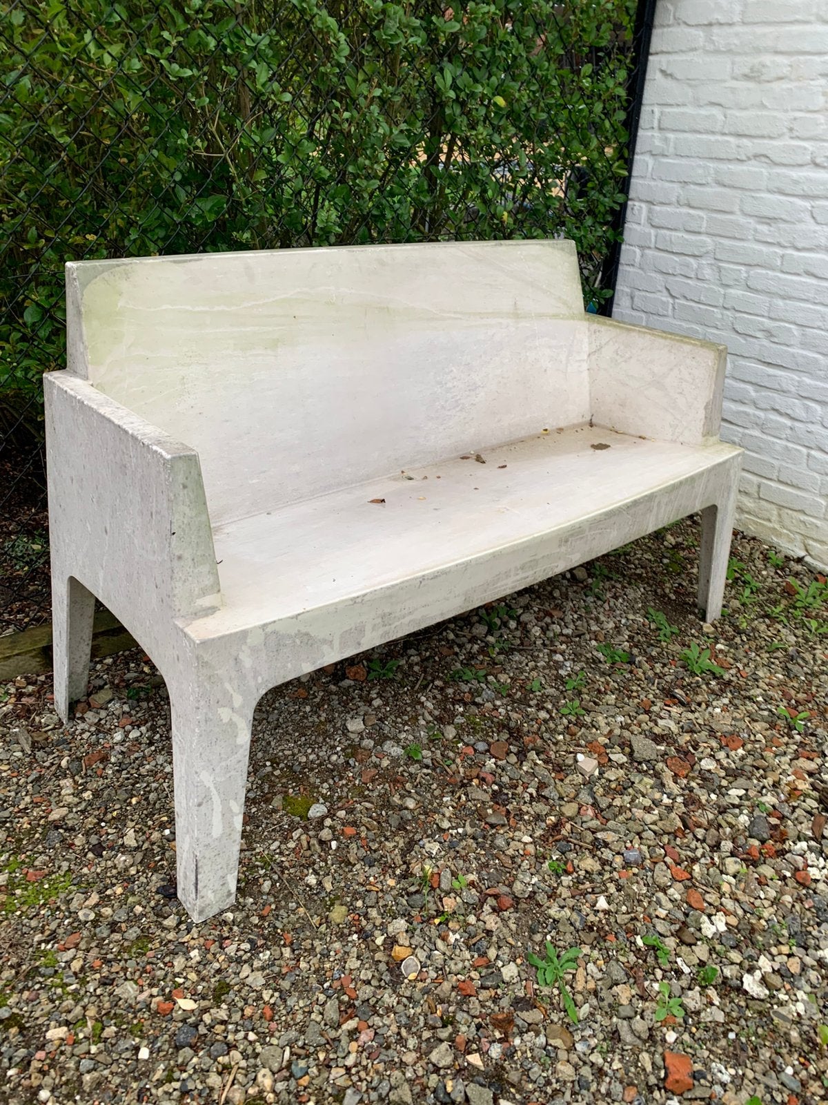 Stevige zitbank van kunststof, Jardin & Terrasse, Enlèvement, Utilisé, Synthétique