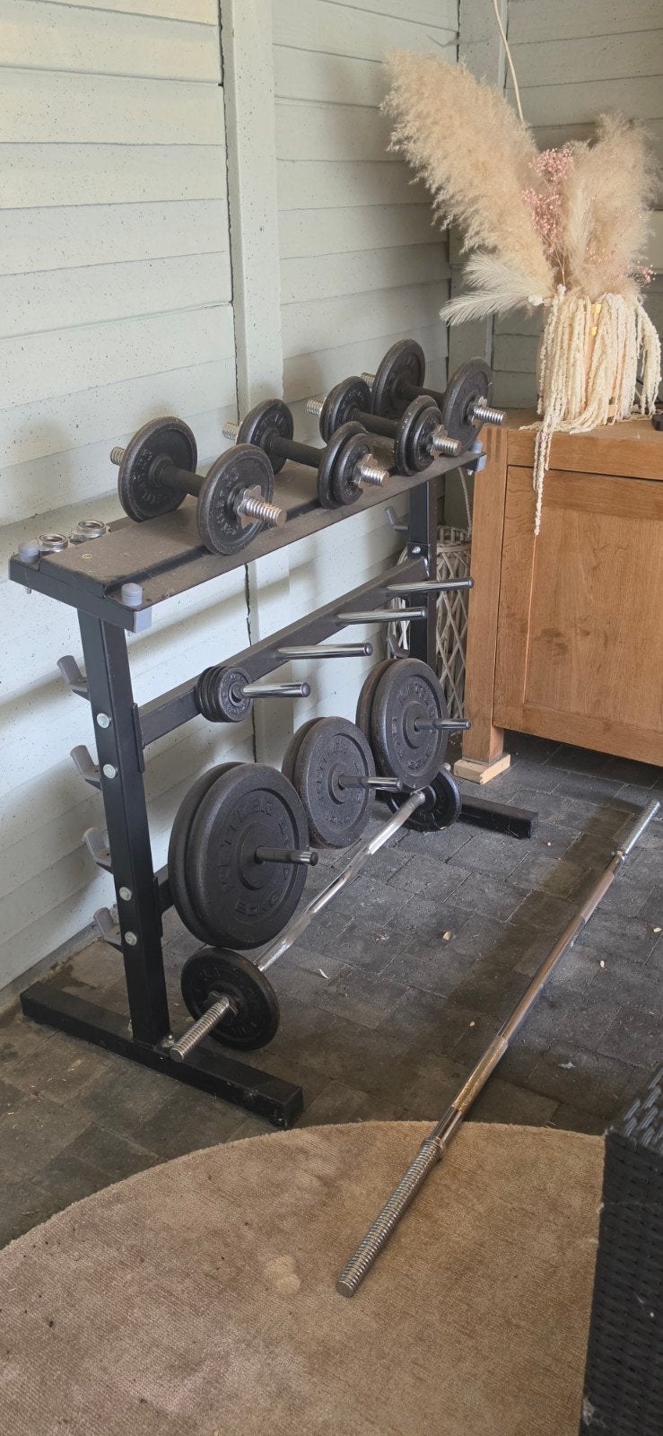 Kettler rek + gewichten, Sport en Fitness, Ophalen
