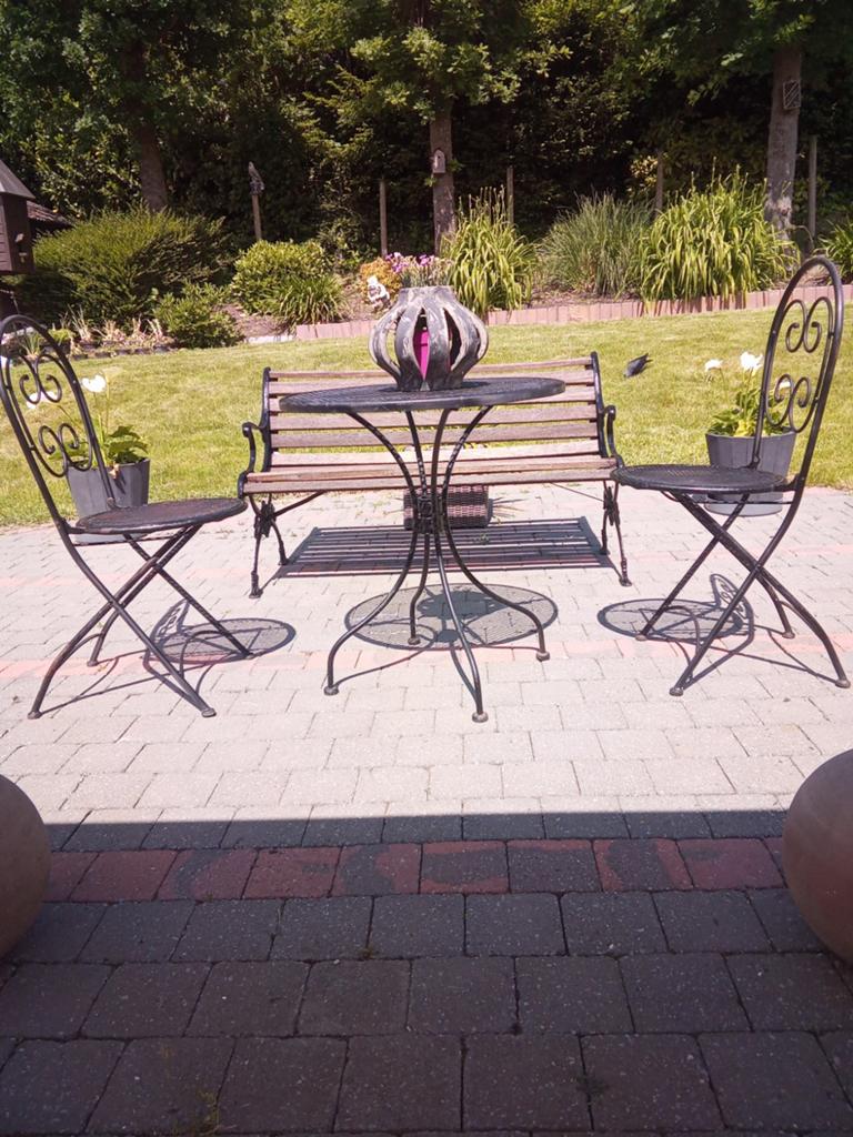 Smeedijzeren tuinset, Ophalen, Tuinset