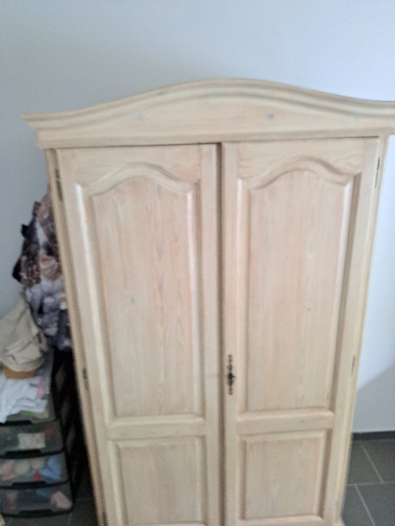 garde robe + lit, En pin massif, 100 à 150 cm, Utilisé, Avec tiroir(s)