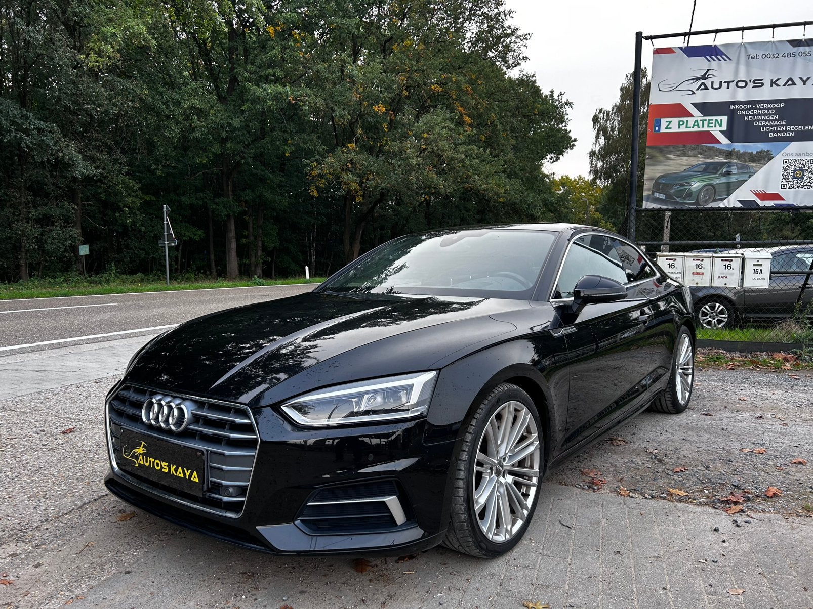 Audi a5 S-line 2.0 milde hybride 118000 km  bj 2018, Auto's, 4 cilinders, Leder en Stof, Zwart, Bedrijf