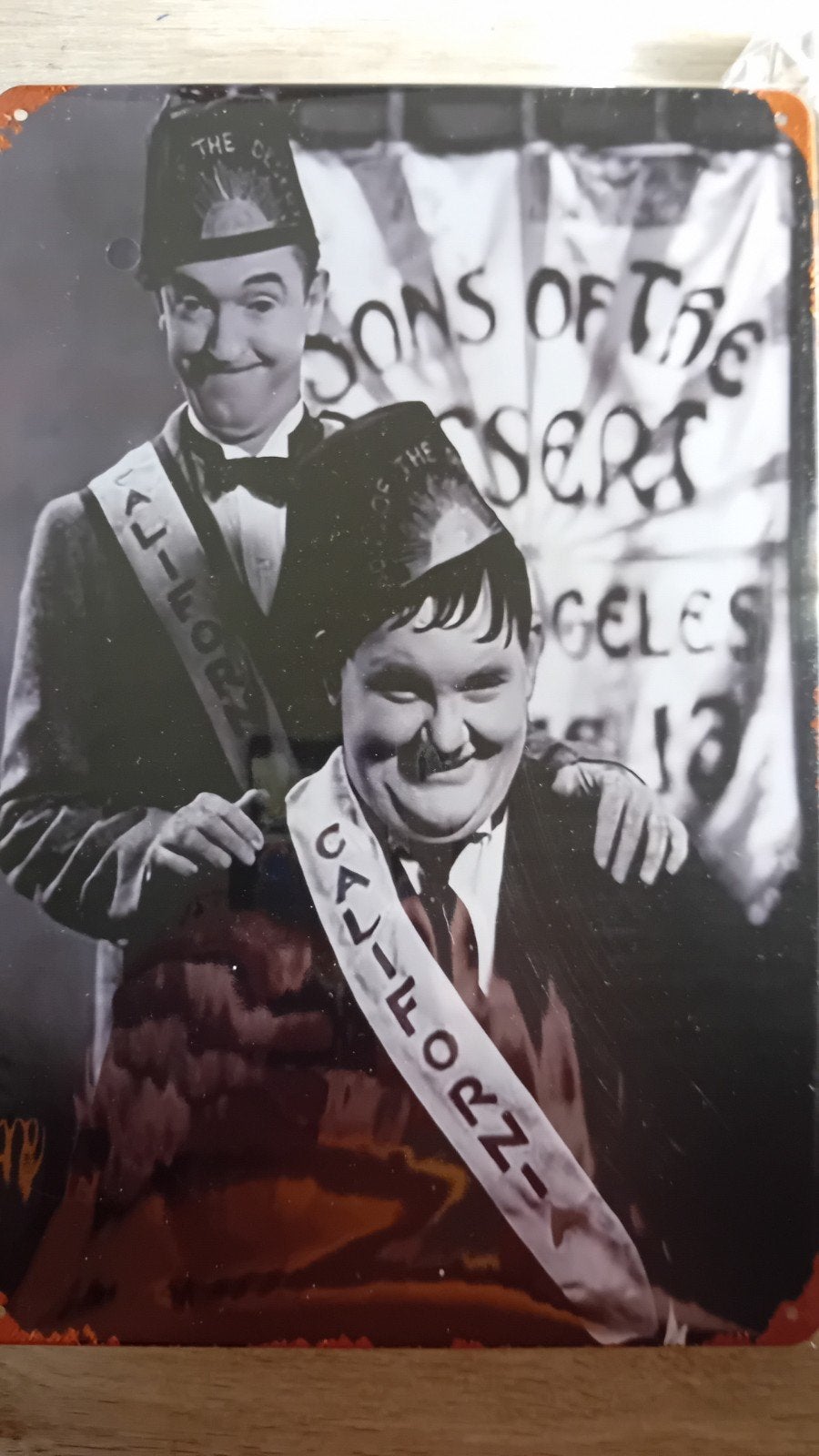 laurel and hardy soms of the desert, Huis en Inrichting, Metaal, 30 cm, Overige typen, Nieuw