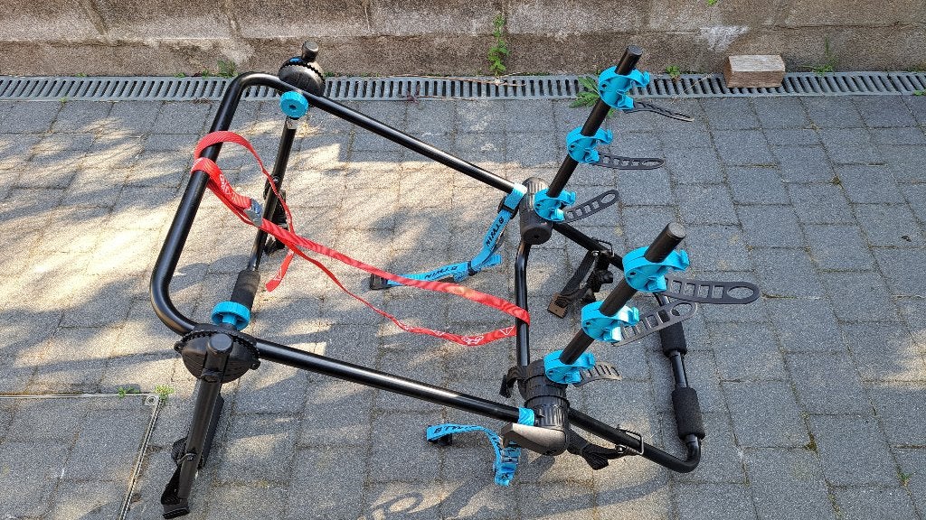 Porte-vélos 3 vélos, Autos : Divers, Porte-vélos, Comme neuf, Porte-hayon, 3 vélos ou plus, Pneus larges, Vélo électrique, Enlèvement