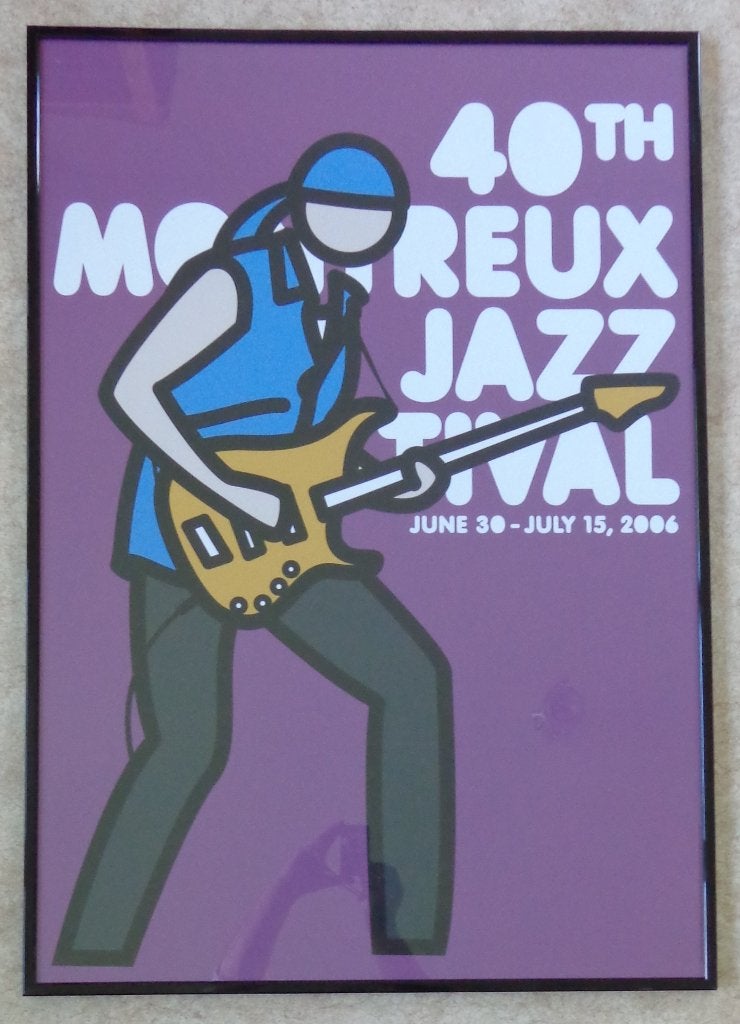 JULIAN OPIE / MONTREUX JAZZ / KLEURZEEFDRUK / 101x71cm, Gesigneerd, Ophalen