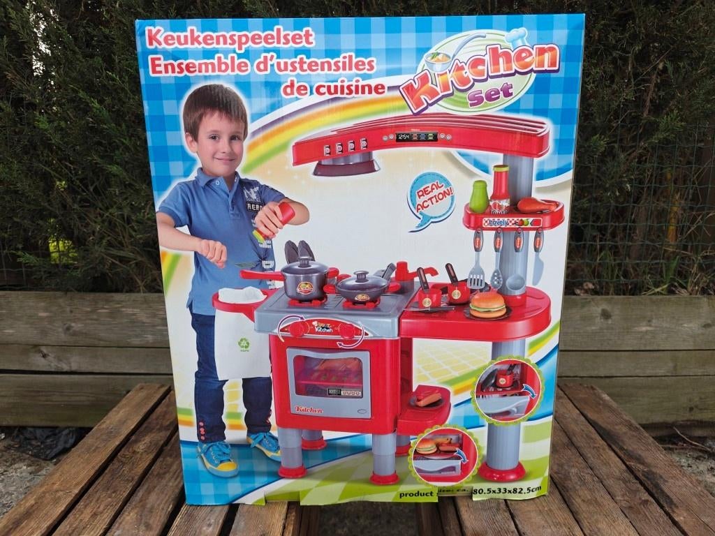 Speelkeukentje met oven en accessoires, Ophalen, Nieuw, Kunststof