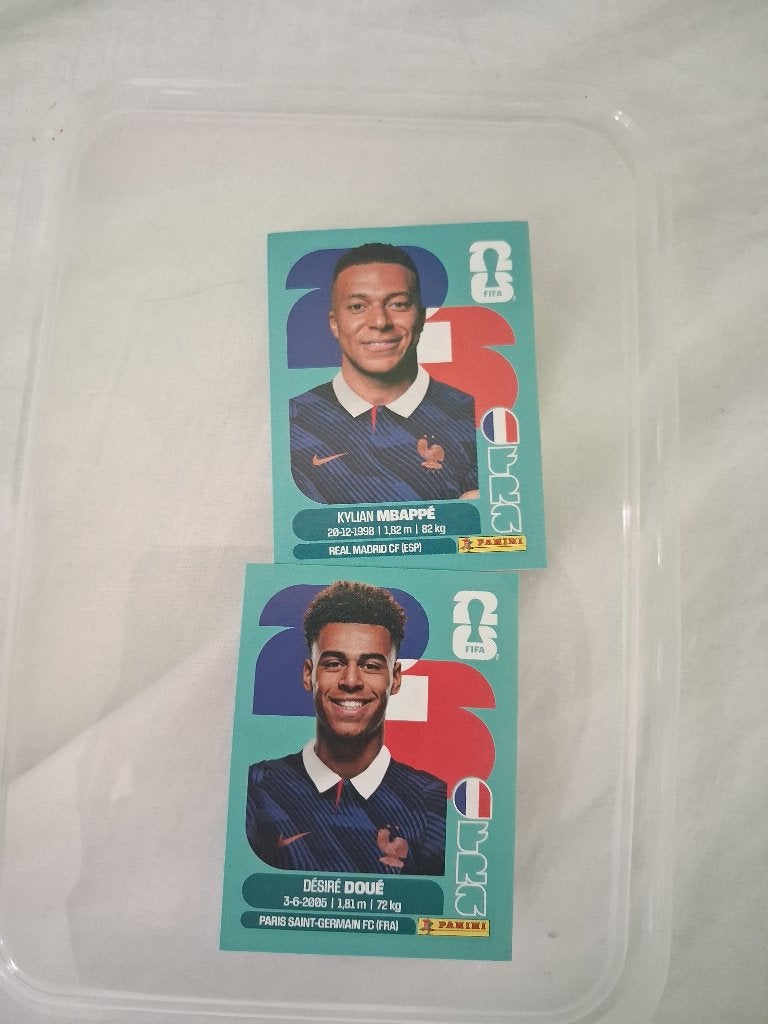 Panini mbappé en doué, Ophalen, Zo goed als nieuw, Meerdere stickers