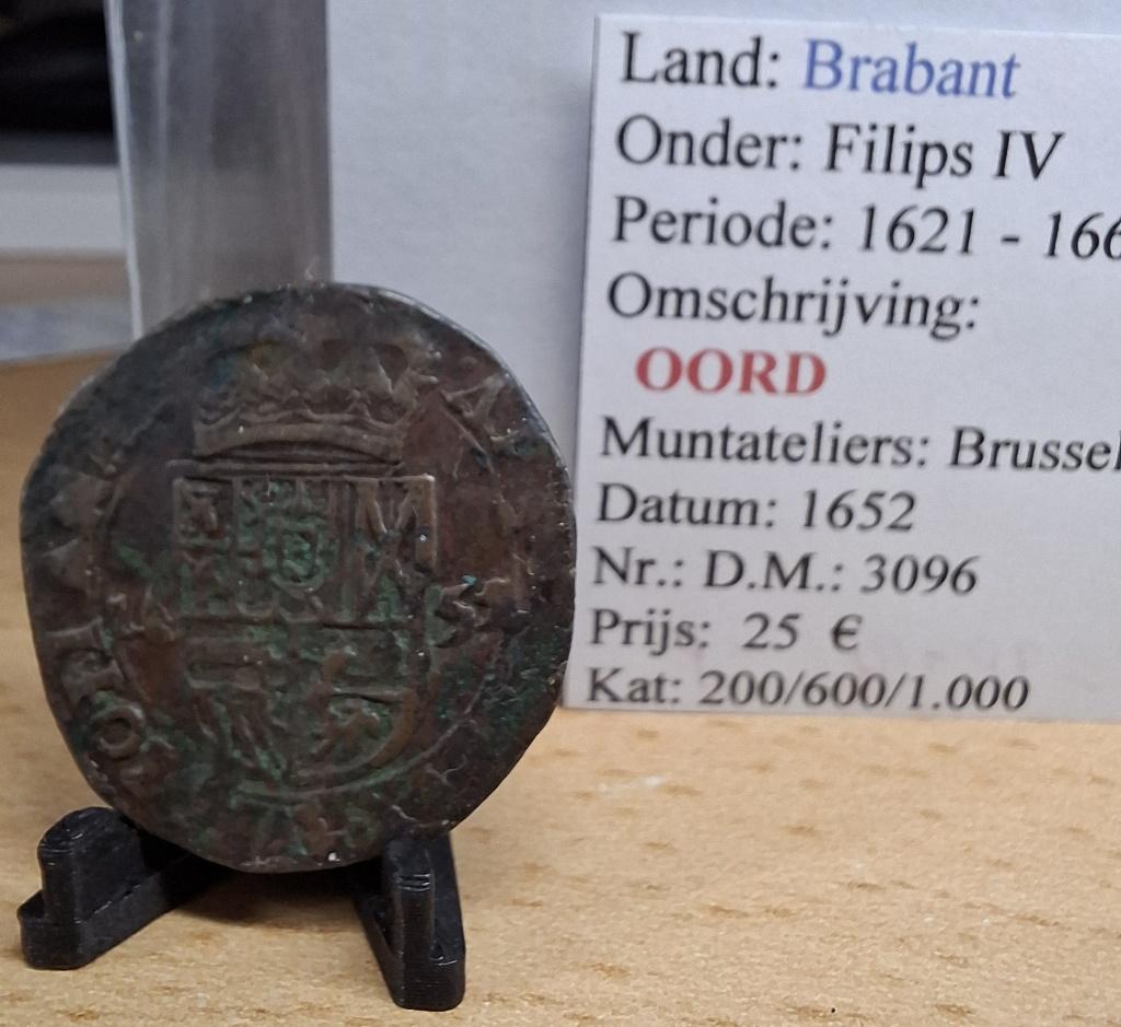 Oord - 1652 - Brussel - Filips IV - @25€, Timbres & Monnaies, Monnaies | Belgique, Envoi, Autre, Monnaie en vrac