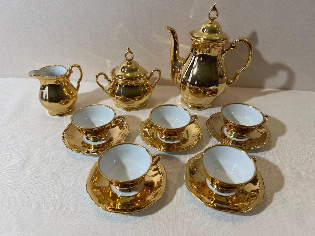 Prachtig vintage koffieservies – Schaller & Co. (Bavaria), Antiek en Kunst, Ophalen