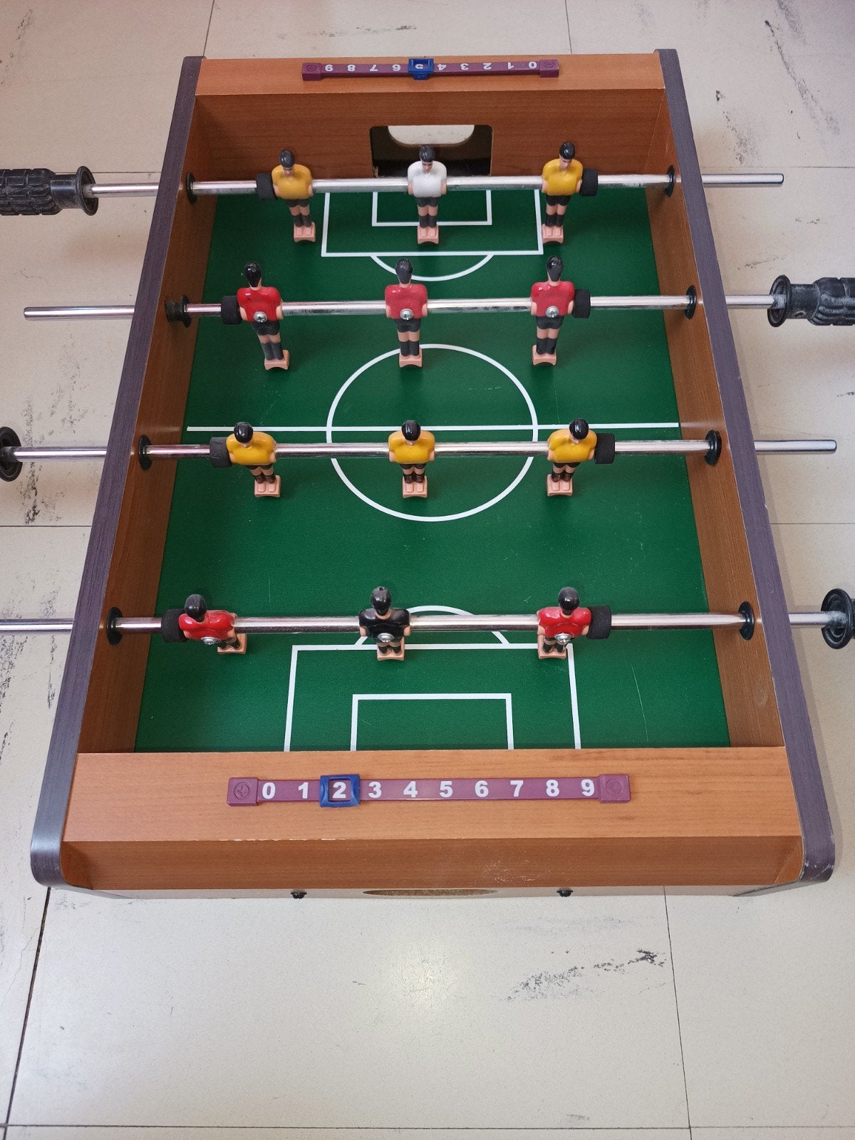 Mini table de football - babyfoot en bois vintage, Enlèvement ou Envoi, Utilisé