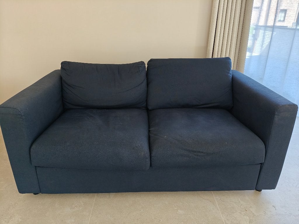 Zetel Blauw Ikea, Ophalen, Gebruikt, 150 tot 200 cm, Tweepersoons
