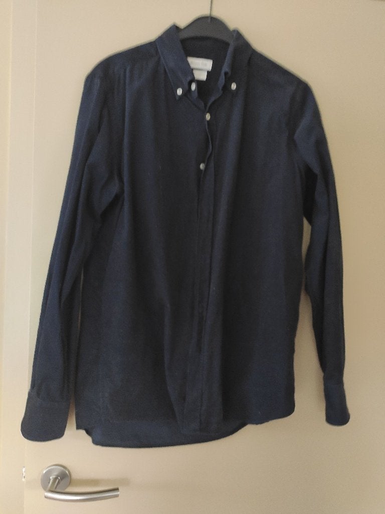 donkerblauw hemd Massimo Dutti, fluweel, maat S, Kleding | Heren, Ophalen, Zo goed als nieuw, Massimo Dutti