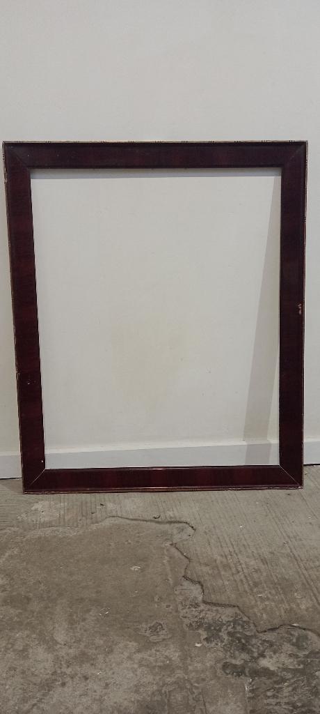 Oude 19e eeuwse mahoniegouden filets lege lijst—59x71.5,c53, Ophalen, Gebruikt
