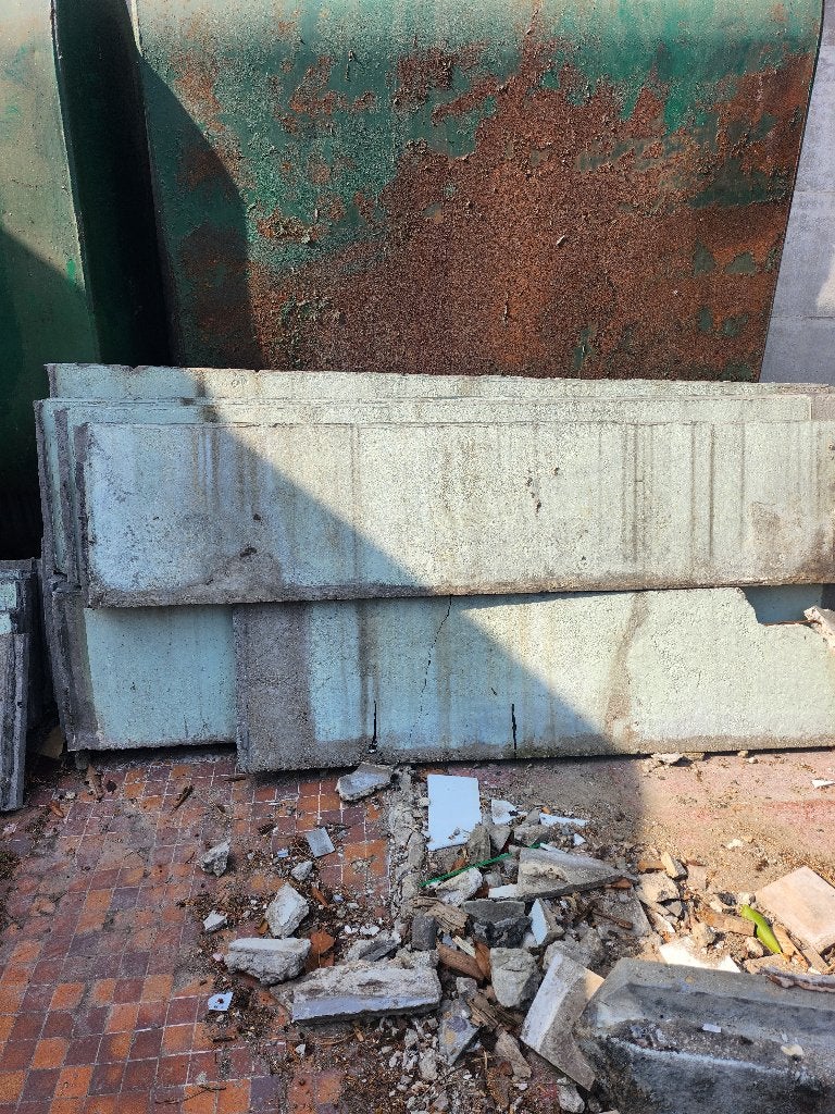 betonnen platen, Doe-het-zelf en Bouw, Ophalen, Gebruikt, Overige materialen, 20 tot 50 mm