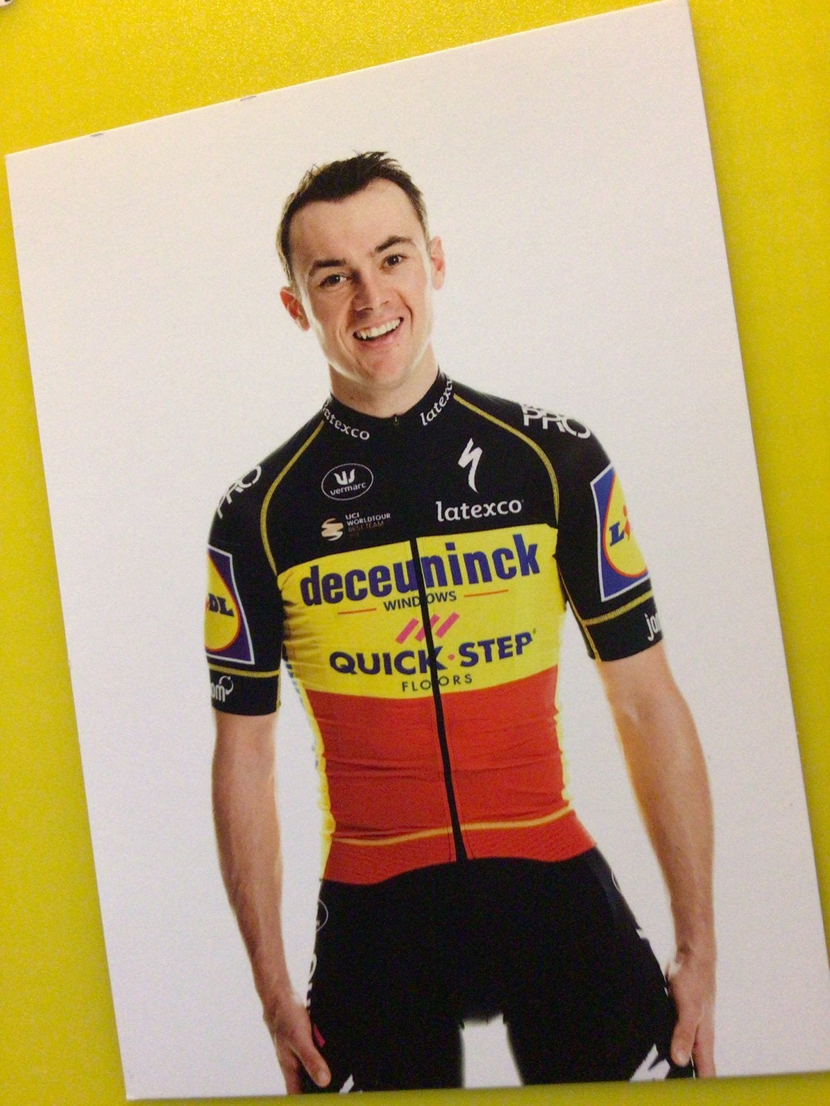 wielerkaart 2019 bk team quick step yves lampaert, Verzenden, Zo goed als nieuw