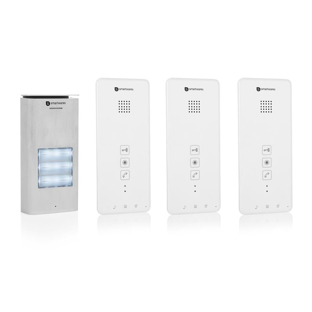 interphone audio 3 appartements smartwares, Maison & Meubles, Enlèvement ou Envoi, Fonction de conversation, Neuf, Filaire