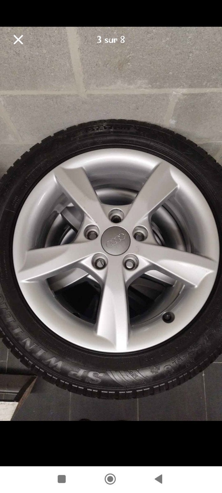 4 originele aluminium velgen van Audi, Auto-onderdelen, Banden en Velgen, Ophalen, Winterbanden, Band(en)