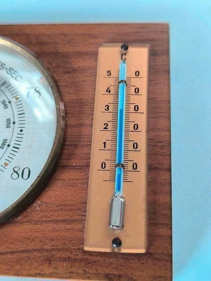 Vintage Scholz barometer en thermometer, Ophalen of Verzenden, Barometer