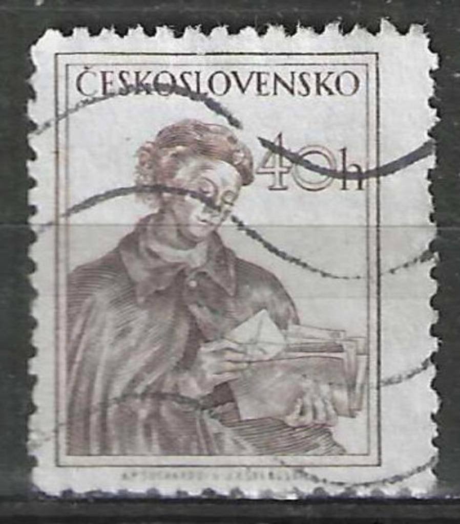 Tchécoslovaquie 1954 - Yvert 755A - Travailleurs (ST), Timbres & Monnaies, Timbres | Europe | Autre, Affranchi, Envoi