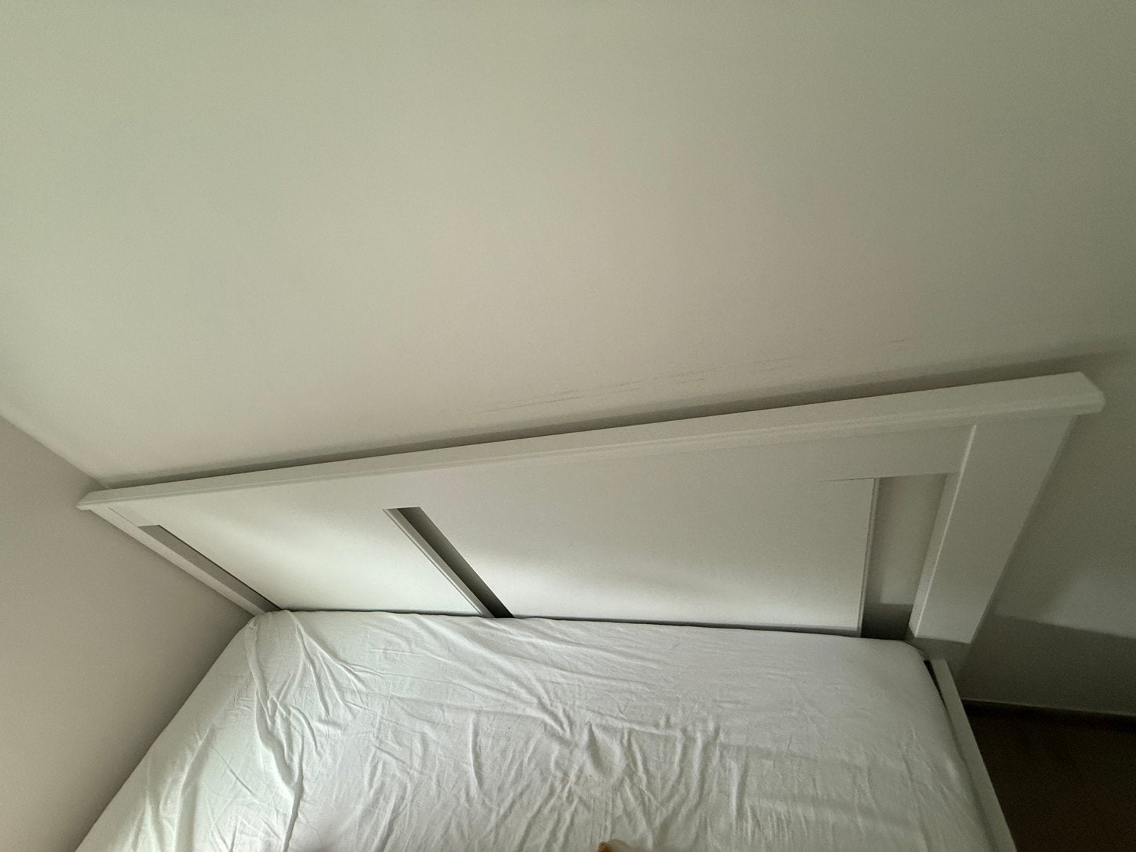 Bed, Comme neuf, Enlèvement, 200 cm, Blanc
