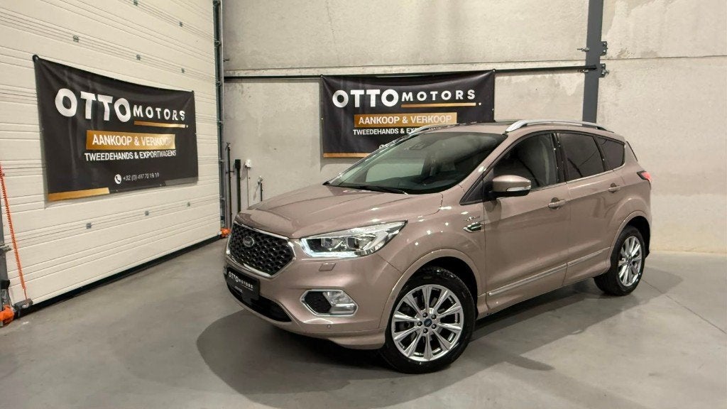 Ford Kuga Vignale | 2.0 TDCI | 4x4 | 180 PK | Automaat |, Automaat, 4 cilinders, Bruin, Leder