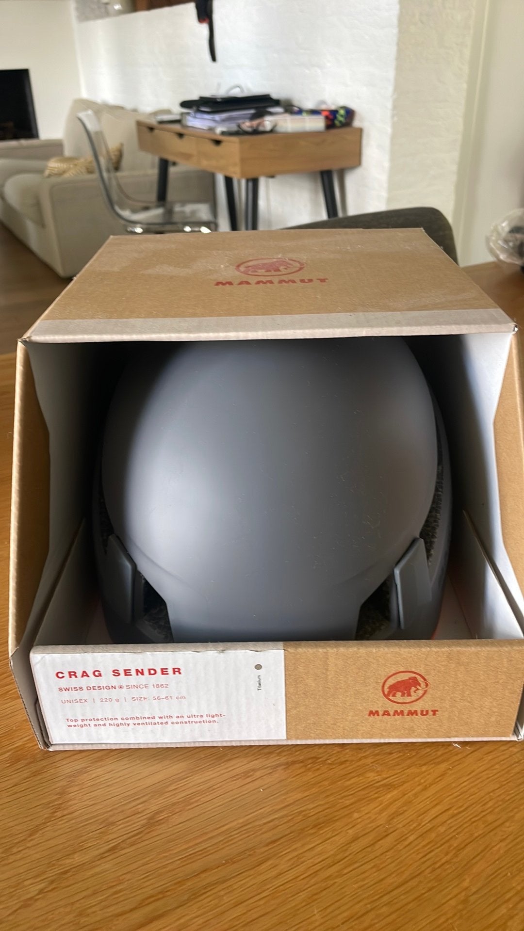 Mammut klim helm maat 56-61cm kleur titanium, Sports & Fitness, Escalade, Enlèvement, Neuf