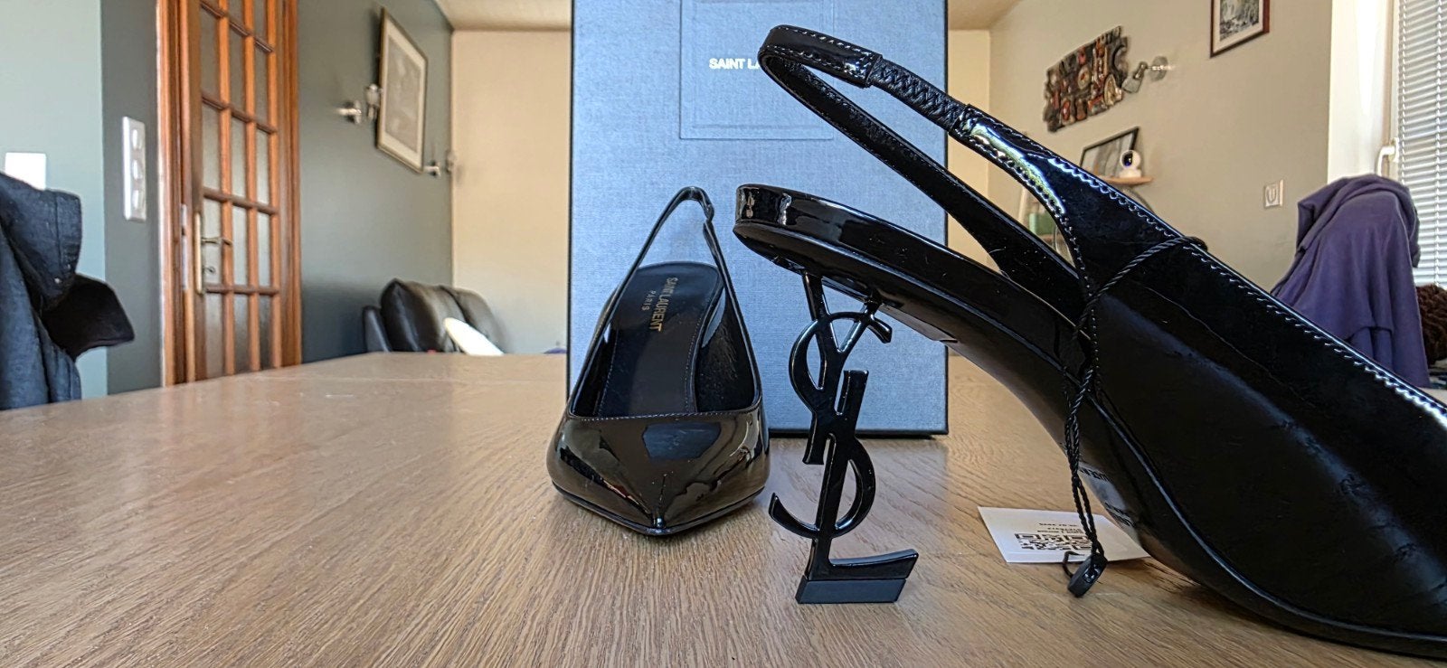 Opyum Slingback Yves Saint Laurent, Enlèvement ou Envoi, Noir, Escarpins
