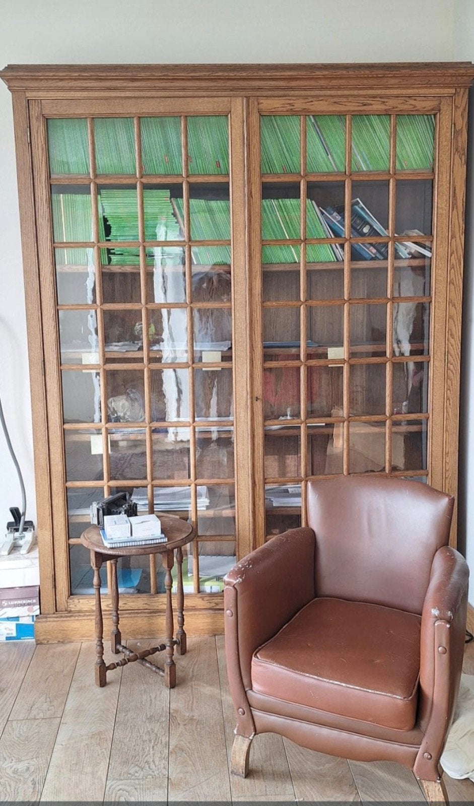 2 antieke boekenkasten 350 stuks, Ophalen, Gebruikt, Eikenhout