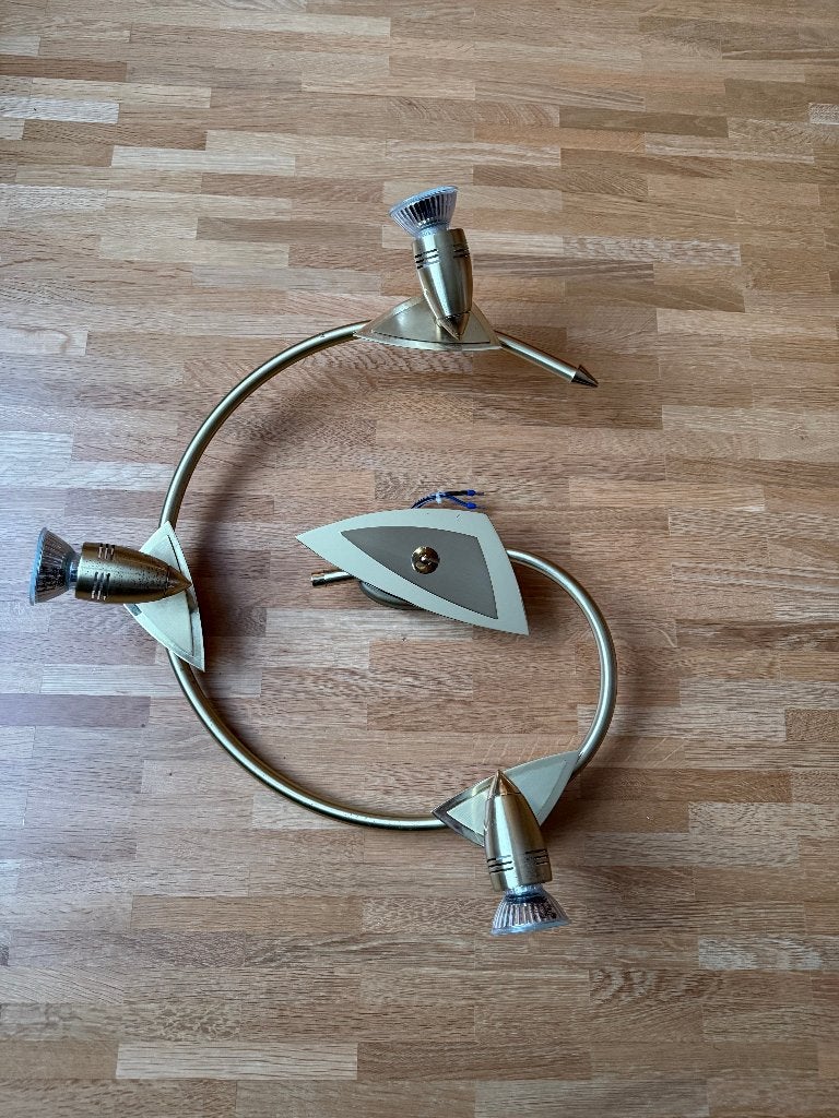 Luster met drie verstelbare spots, Huis en Inrichting, Ophalen, Halogeen, GU10, Zo goed als nieuw