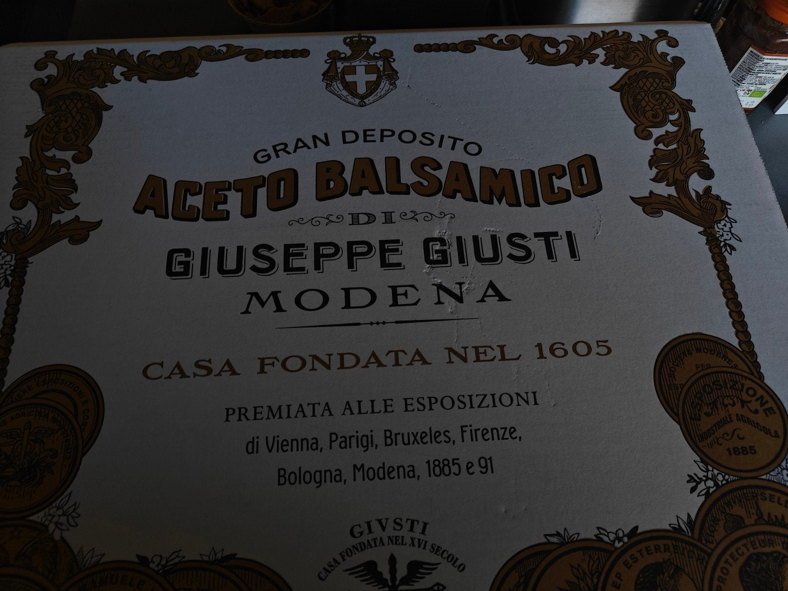 Gran deposito Aceto Balsmico di Guiseppe Giusti, Ophalen