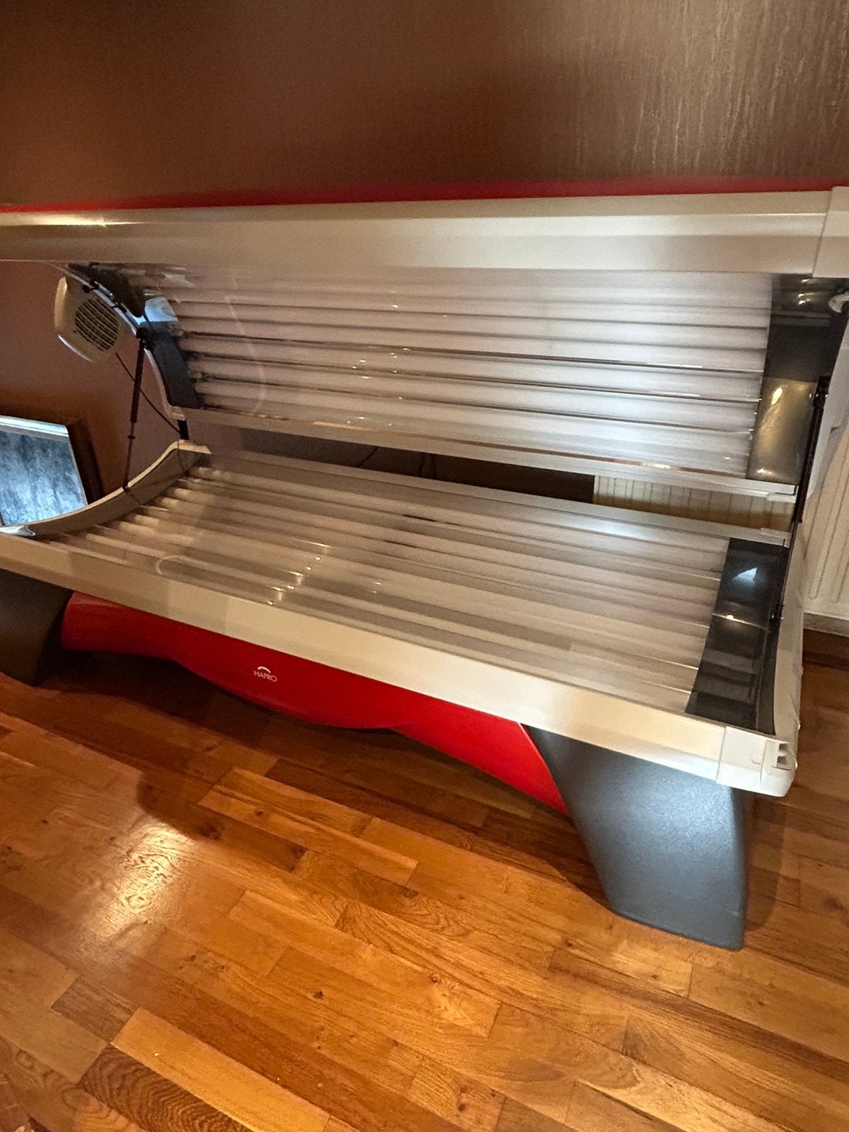 Lit de bronzage Hapro avec ventilateur., Enlèvement, Comme neuf, Banc solaire double, 10 à 15 lampes