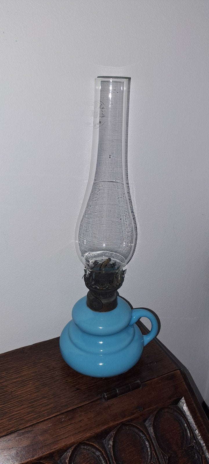 olielampje in opaline, Antiek en Kunst, Ophalen of Verzenden