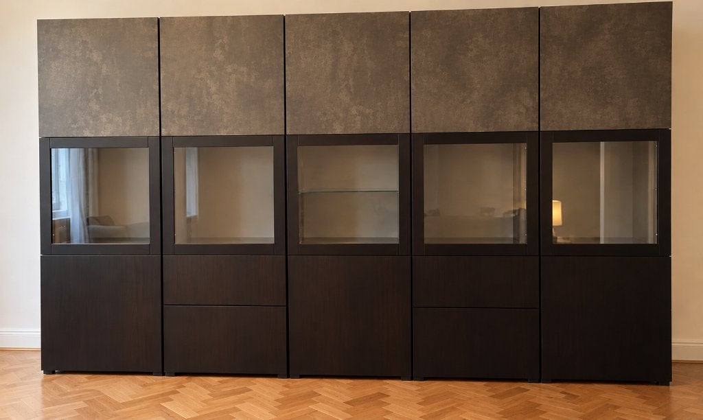 IKEA BESTA salon / eetkamer kast wandmeubel bijna nieuw!, Ophalen, Zo goed als nieuw, 150 tot 200 cm, 25 tot 50 cm
