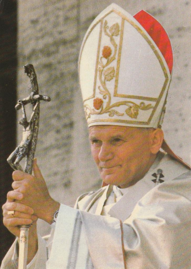PAUS  JOHANNES PAUL II  + Mooie zegels en Stempels !!, Verzamelen, Postkaarten | Themakaarten, Verzenden, 1980 tot heden, Gelopen