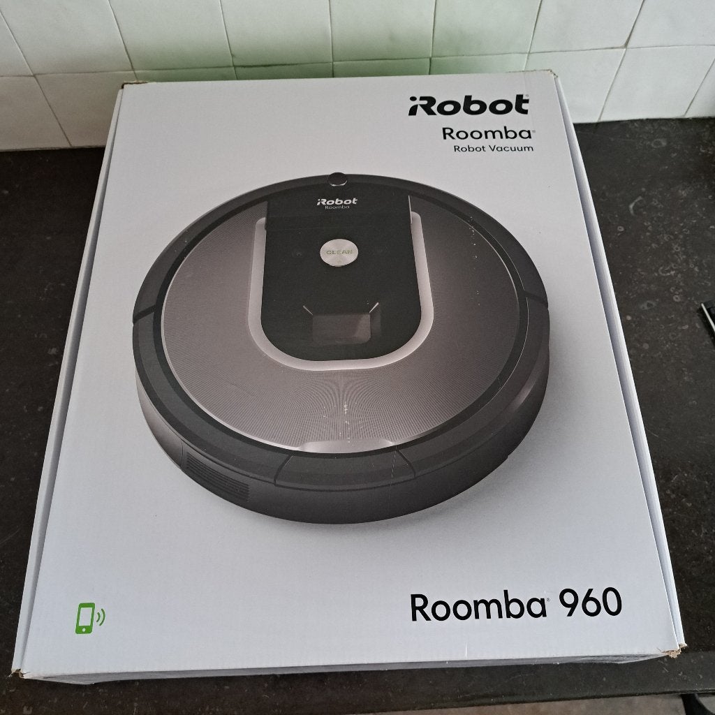 Robotstofzuiger Roomba 960, Electroménager, Aspirateurs, Réservoir, Comme neuf, Aspirateur robot, Contrôlable via application