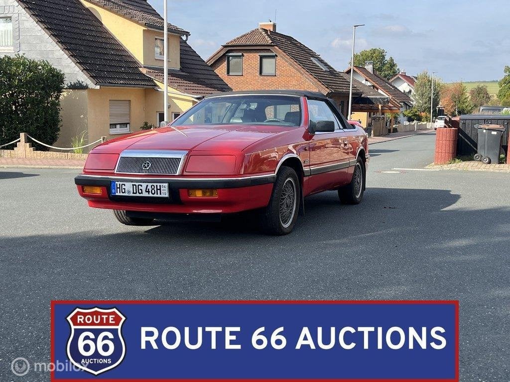 Chrysler LeBaron Turbo | 1989 | Route 66 Auctions, Auto's, Zwart, Chrysler, Bedrijf, Handgeschakeld