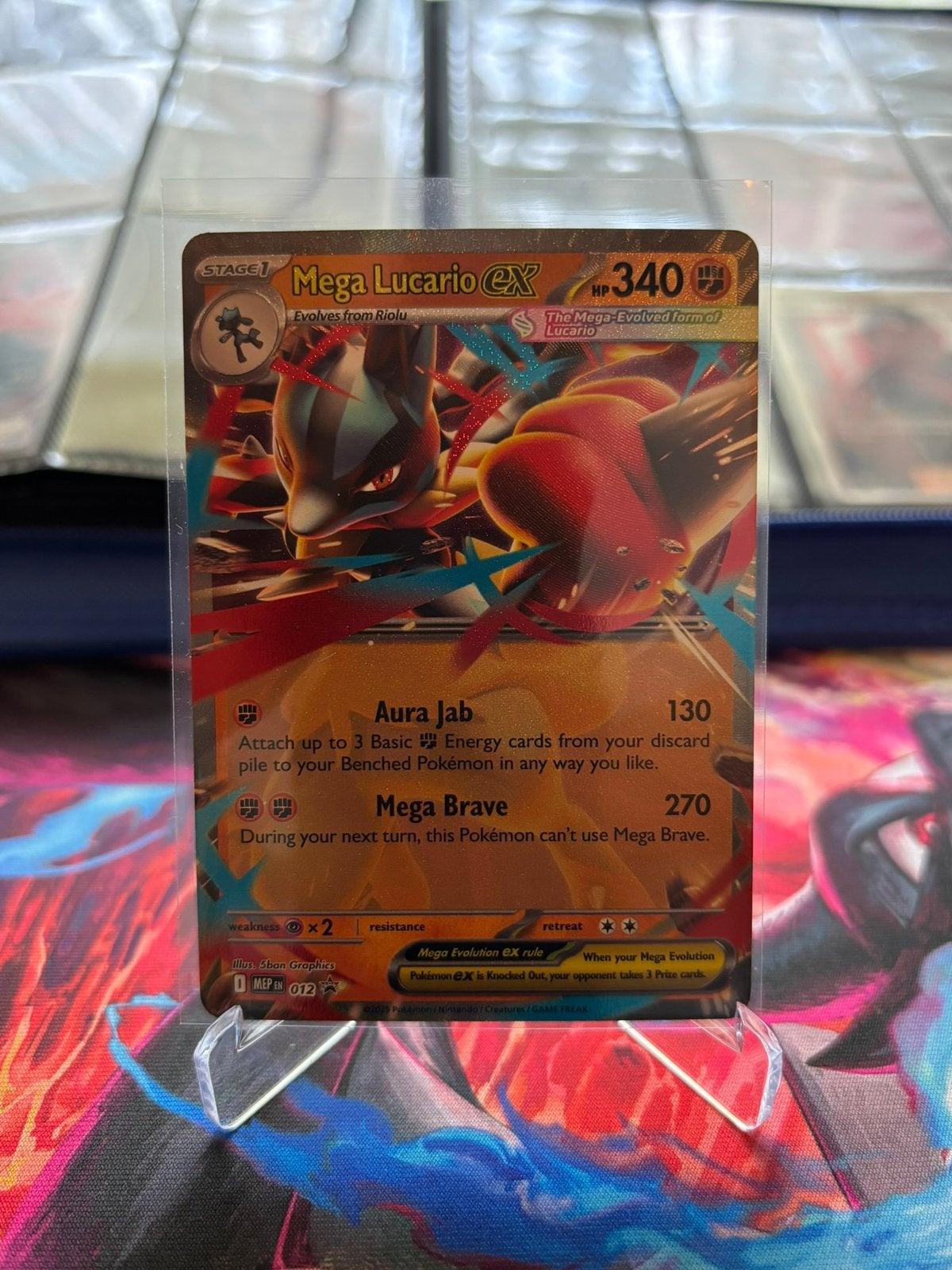 Mega Lucario ex (MEP 012), Ophalen of Verzenden, Zo goed als nieuw
