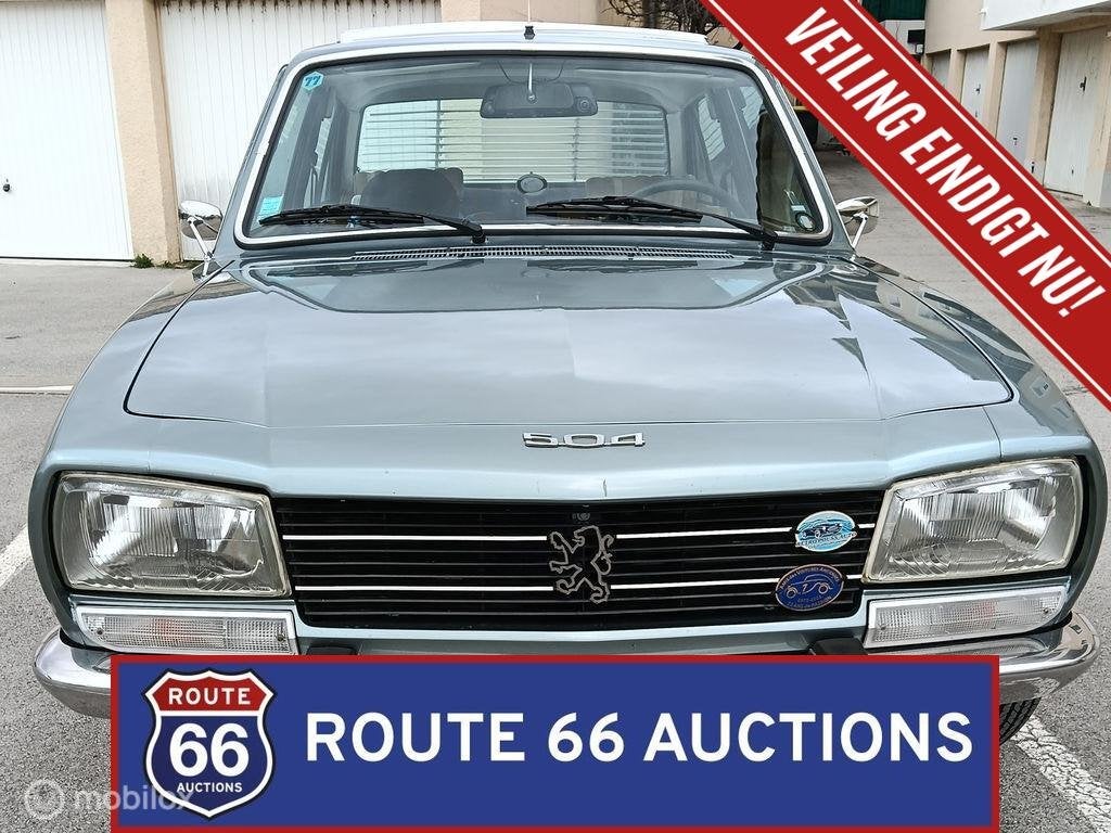 Peugeot 504 TI Automatic | 1977 | Route 66 Auctions, Zwart, Bedrijf, Handgeschakeld, Overige carrosserie