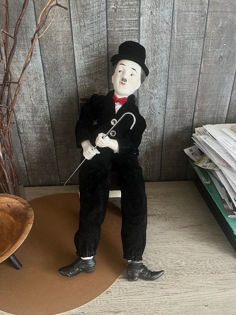 Vintage Charlie Chaplin Porseleinen Pop, Ophalen