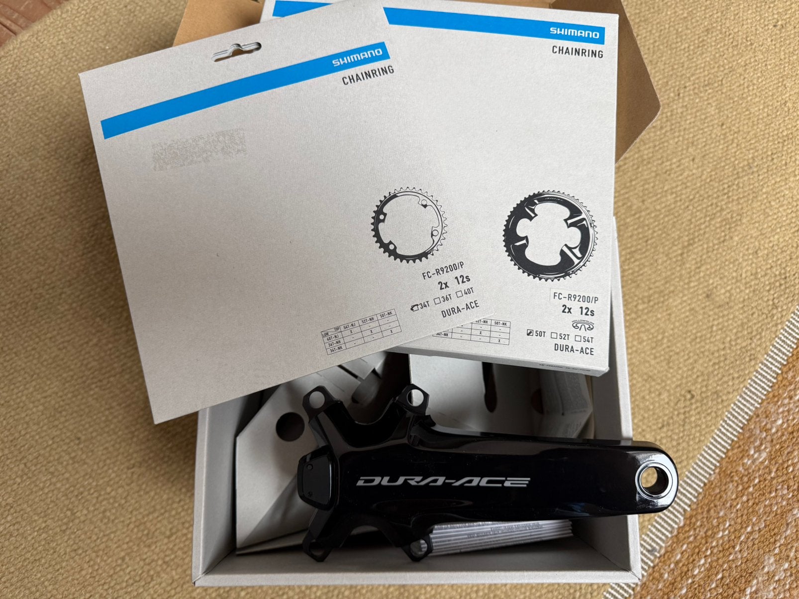 Shimano dura ace dubbelzijdige 165 mm powermeter NIEUW, Fietsen en Brommers, Ophalen, Nieuw, Racefiets, Crankstel of Pedalen