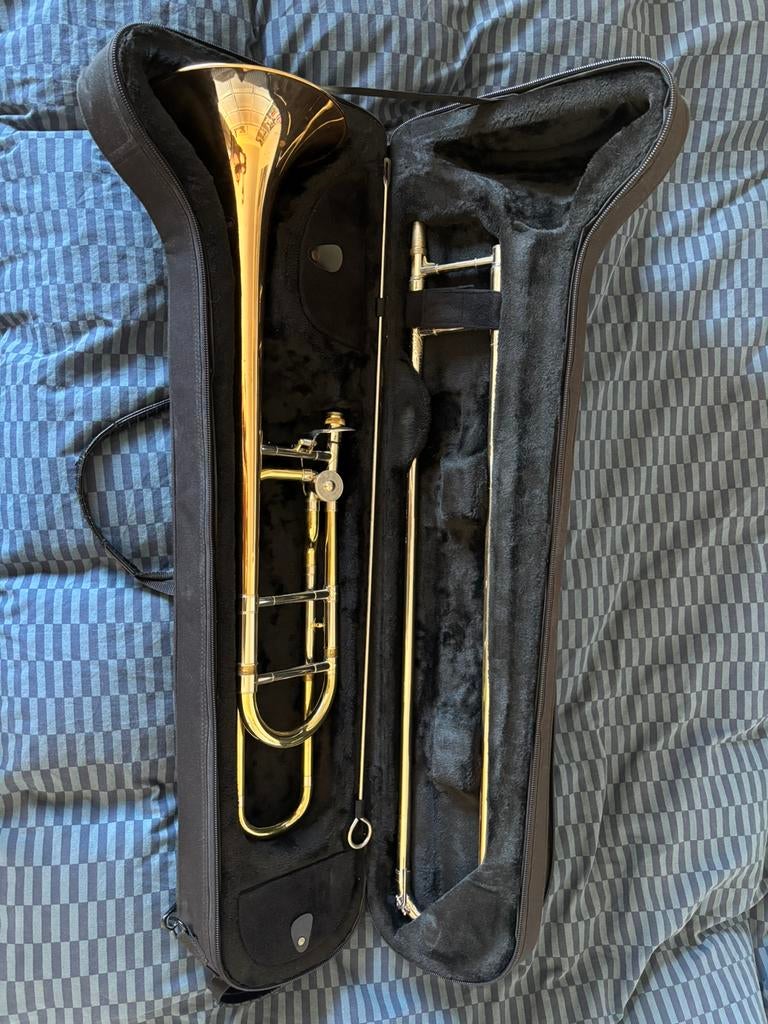 Trombone Bich Arts, Muziek en Instrumenten, Blaasinstrumenten | Trombones, Ophalen, Gebruikt, Tenor, Met koffer