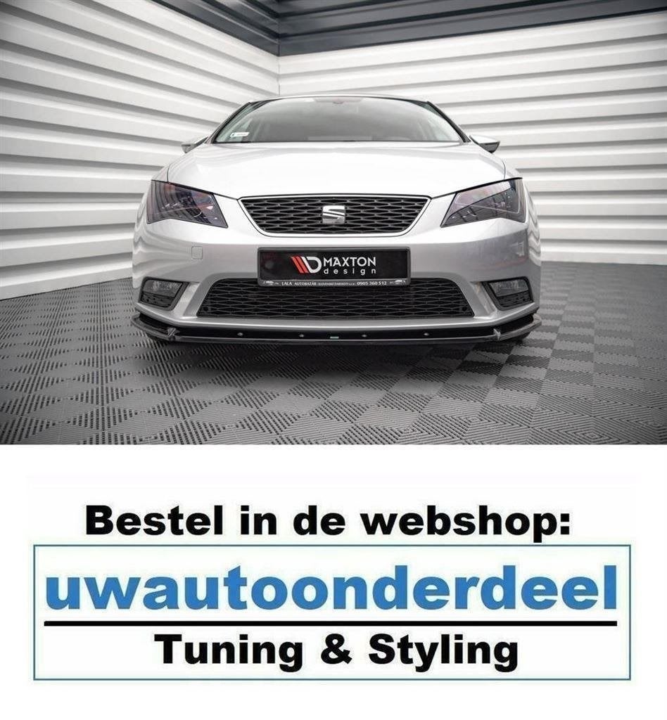 Maxton Spoiler Voorspoiler Lip Splitter Voor Seat Leon MK3, Auto diversen, Tuning en Styling, Verzenden