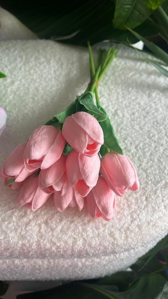 10 tulipes artificielles rose clair, Enlèvement ou Envoi, Neuf
