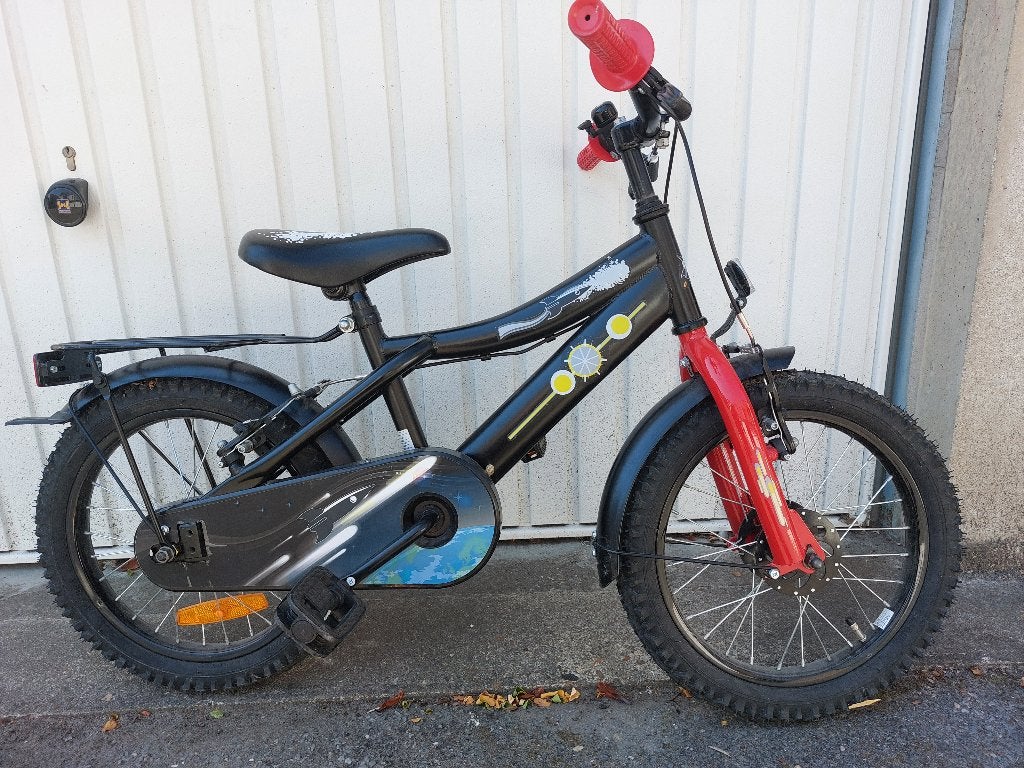 Kinderfietsje 5-6 jaar, Fietsen en Brommers, Ophalen, Zo goed als nieuw, 16 tot 20 inch, Zijwieltjes