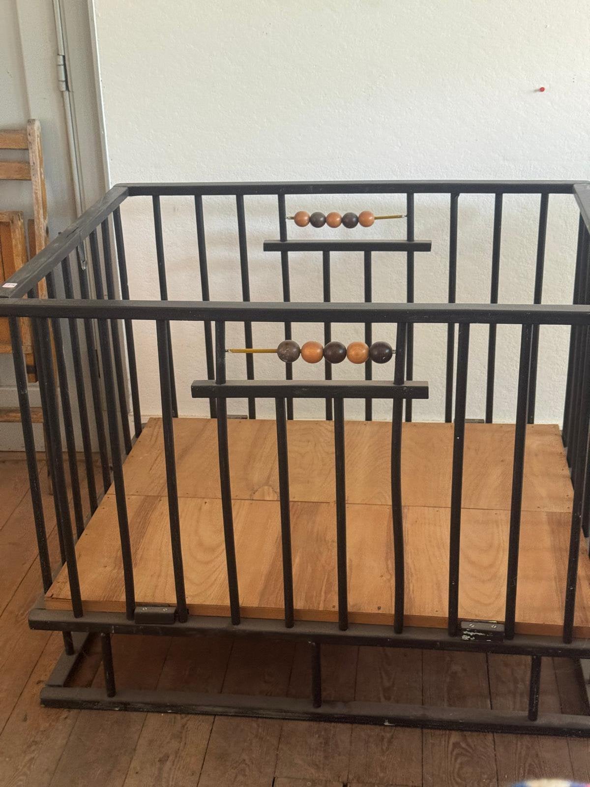 Babypark / box vintage, Kinderen en Baby's, Babyparken, Ophalen, Gebruikt, Vierkant