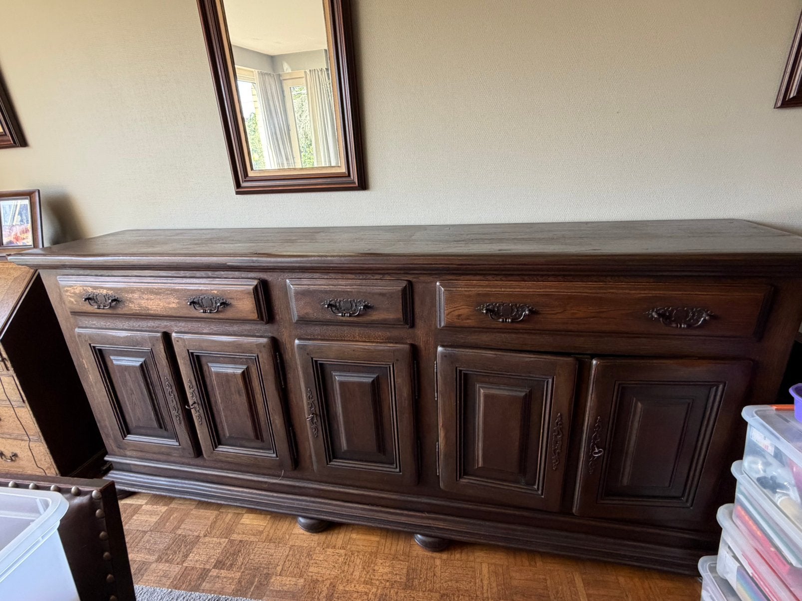 Dressoir - Eetkamertafel - 6 stoelen - 2 kasten, Huis en Inrichting, Ophalen, Gebruikt