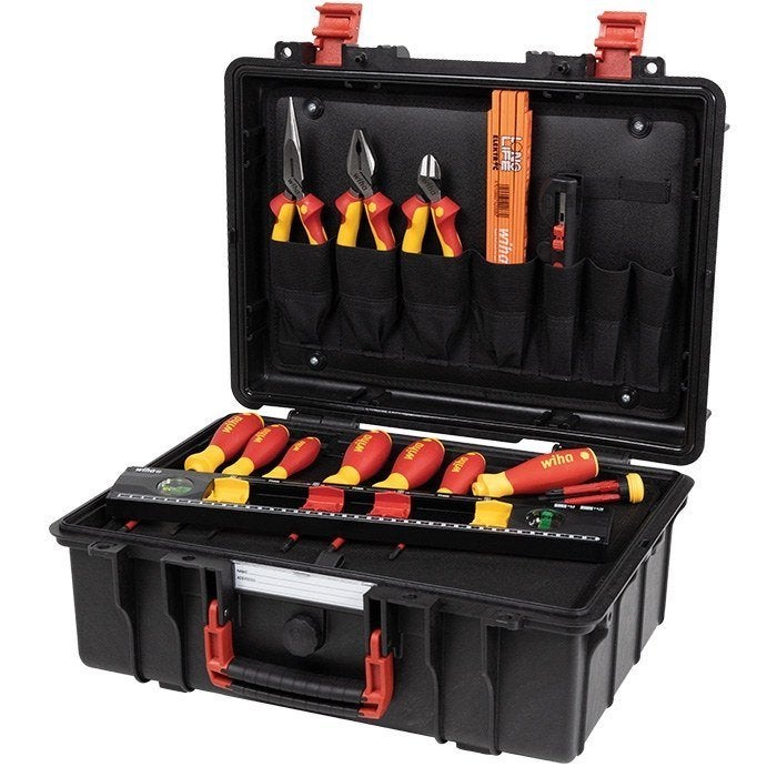 WIHA Gereedschapskoffer Elektricien Basis 46-delig, Verzenden