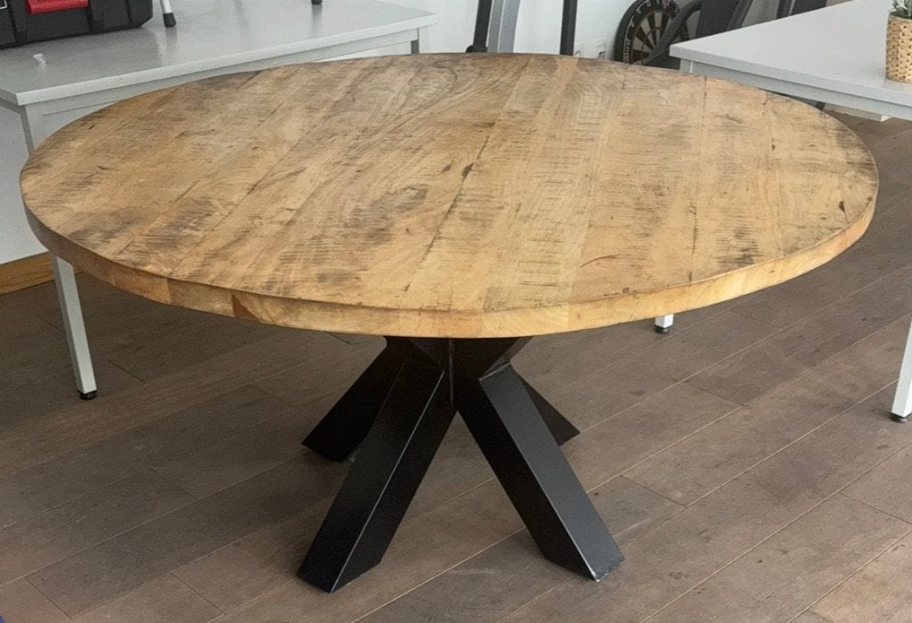 Mangohouten tafel, Ophalen, Gebruikt, Rond